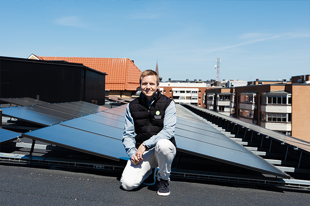 Energi från solen ger minskat klimatavtryck
